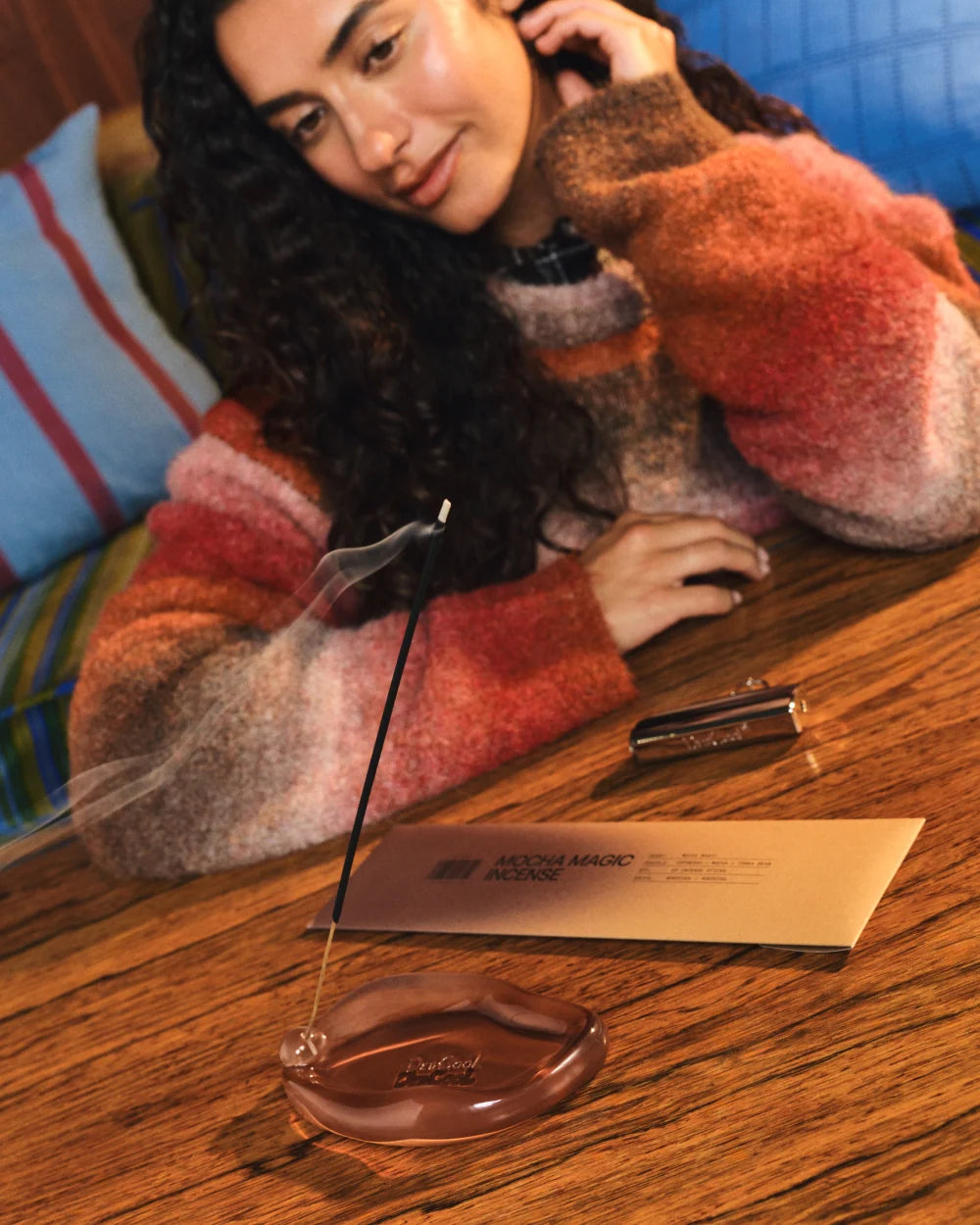 Incense + Holder Set in Mocha Magic