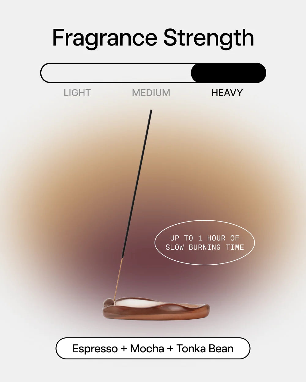 Incense + Holder Set in Mocha Magic